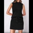 thumbnail image 4 of Conjuntos de Falda de Dos Piezas para Mujer, Conjuntos de Verano para Vacaciones en la Playa, Blusas de Cuello Alto, Falda de Tenis, Conjuntos de Salón A Juego. Negro XXL, 4 of 9