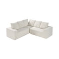 thumbnail image 1 of VEVOR Modular Sectional Sofa L Shape Cloud Couch with Corduroy and Cushion Beige, 1 of 9