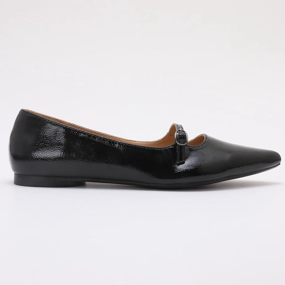 Trendin Mode Womens Pointy Toe Quarter Strap Mary Jane Flat Dress Shoes