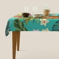 thumbnail image 3 of Pineapple Tropical Flowers Tablecloth Table Cover Washable Tabletop for Kitchen Dinning Decoration Rectangle 60x84 inch, 3 of 5