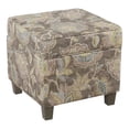 thumbnail image 1 of HomePop Square Storage Ottoman with Lift Off Lid, Gray Floral, 1 of 5