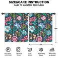 thumbnail image 2 of Blackout Kids Curtains,Pioneer Flower Floral Print Pattern Childrens Insulated Curtains Set Of 2,Bedroom Essentials,Toddler Room Decor 52"x63", 2 of 5