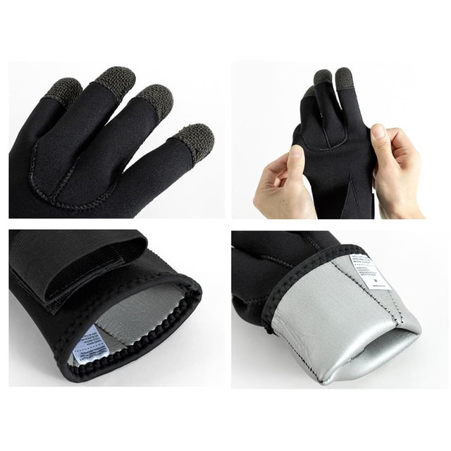 par de guantes de buceo de fibra orgánica de 3 mm resistentes a cortes resistentes a puñaladas guantes antideslizantes antiabrasión guantes térmicos para buceo snorkel pesca submarina