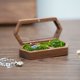 thumbnail image 2 of Caja de Madera para Anillos con 2 Ranuras, Organizador Diario para Guardar Anillos, Pendientes y Joyas, Caja de Compromiso para Anillos de Boda A, 2 of 5