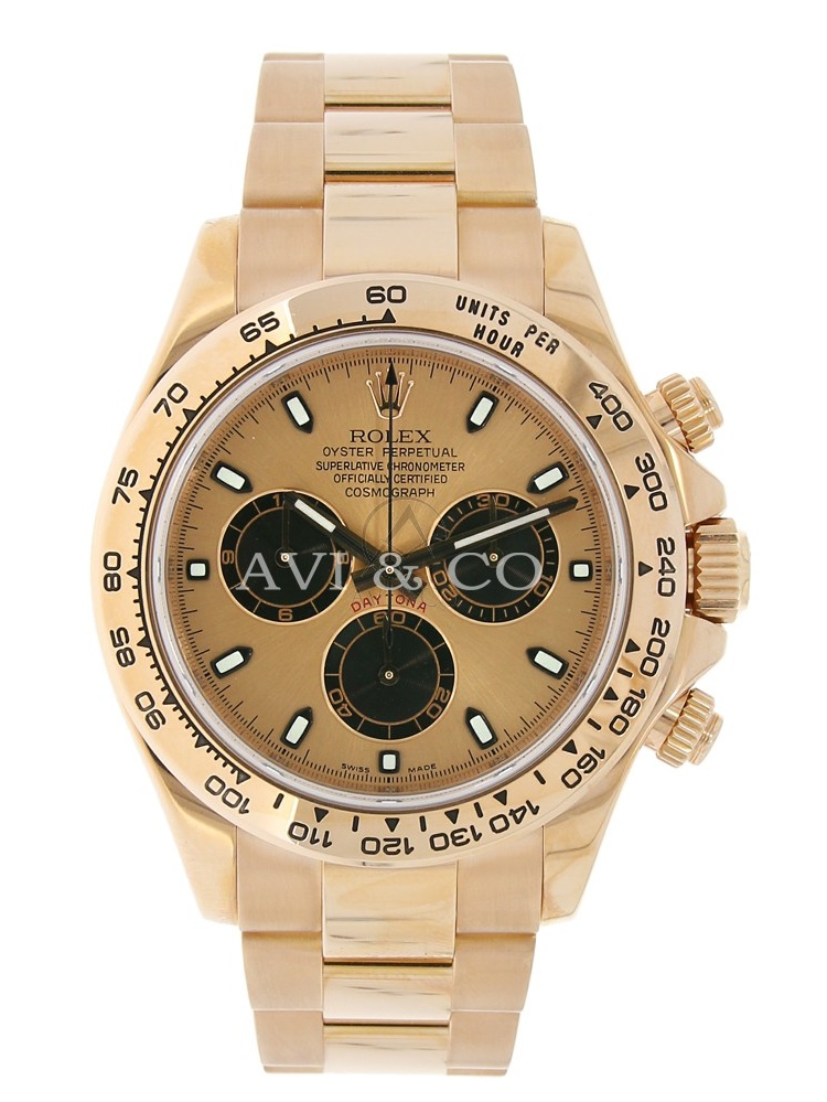 Pre-Owned Rolex Cosmograph Daytona 18K Everose Gold Bronze Index Dial  116505 - Walmart.com