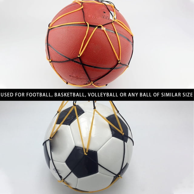 Soccer Mesh Bag with Drawstring Basketball Carrier Hand-made Polypropylene Mesh Bag Volleyball Storage Holder for Gym Accessory