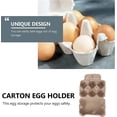 thumbnail image 5 of Cartones de huevos, bandeja para huevos, caja de almacenamiento plegable para huevos, cartón portátil, estante para huevos de 6 rejillas, equipo de granja de pollos, 5 uds., 5 of 5