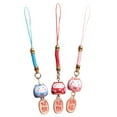 thumbnail image 5 of CIMAXIC Fortune Cat Charm Ceramic Keychain Assorted Colors for Phone 9Pcs, 5 of 6