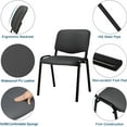 thumbnail image 6 of VINGLI Grey Waiting Room Chairs, 5-Pack PU Church Chairs Conference Room Chairs Stackable Chairs, Office Guest Chairs & Reception Chairs Stacking Chairs for Meeting, Office Lobby, Simple&Space-Saving, 6 of 9