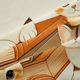 thumbnail image 5 of Manfei Kawaii Kitten Blackout Curtains, Boho Western Flower Window Curtains Pack of 2 (38x45 Each), Cream, 5 of 6
