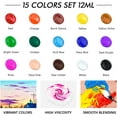 thumbnail image 6 of Acrylic Paint Set, Shuttle Art 15 x 12ml Tubes Non Toxic Rich Pigments Colors Perfect for Kids Adults Beginners Artists Painting on Canvas Wood Clay Fabric Ceramic Crafts, 6 of 8
