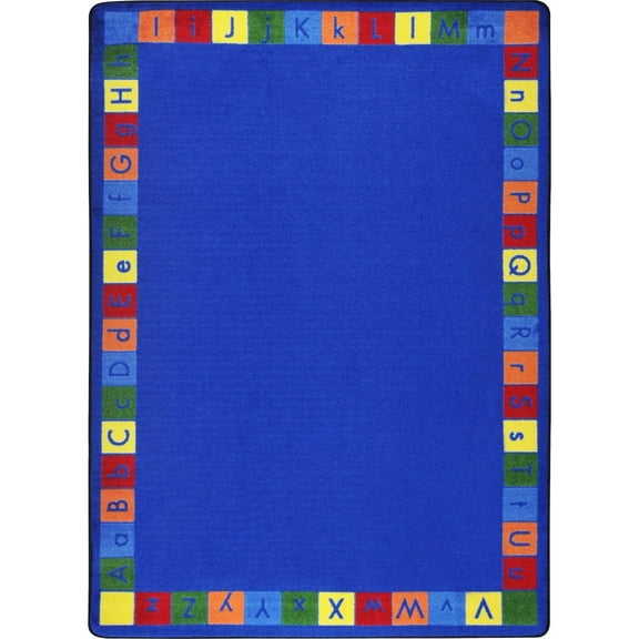 Joy Carpets Kid Essentials Primarily Alphabett 10'9" x 13'2" Area Rug in Color Multi