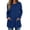 Blue, variant on Oversized Sweaters for Women Solid Color Long Sleeve Casual Crew Neck Tops Tunic Loose Blouses With Pockets