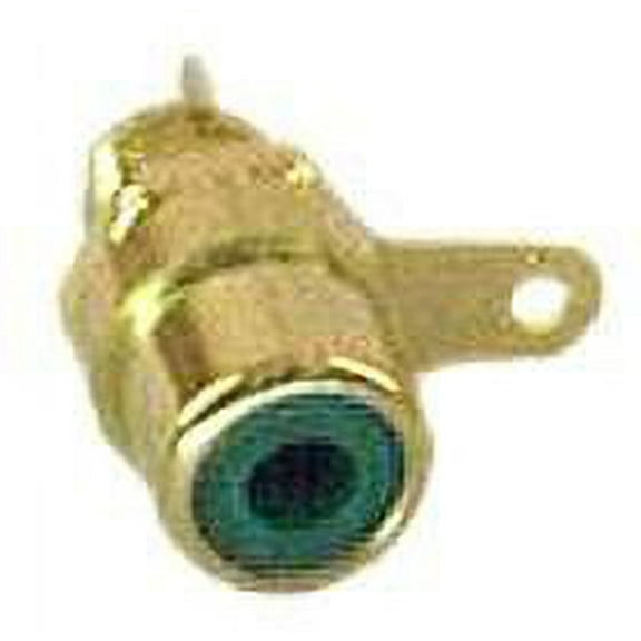 IEC PHONOF-MT-GN RCA Phono Female Panel Mount Green Connector