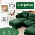 thumbnail image 6 of Modular Sectional U Shaped Couch With Ottoman Soft Chenille Fabric Tufted Backrest High Density Foam Ergonomic Design For Living Room Bedroom, 6 of 9