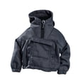 thumbnail image 2 of Sudadera con capucha Hugo 1/12 para figura masculina con bolsillo frontal gris, 2 of 10