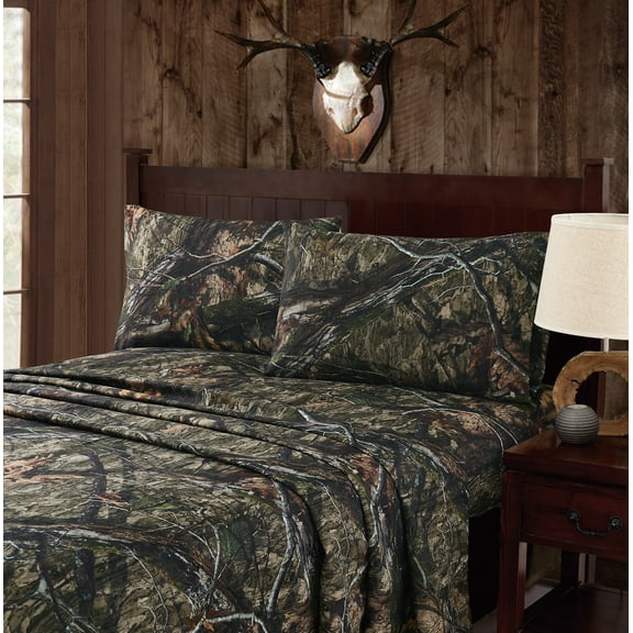 Mossy Oak® Country DNA Multiple Polyester 3-Piece Twin Sheet Set, OEKO-TEX Certified Safe for All Ages