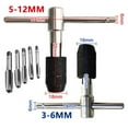 thumbnail image 5 of SPRING T-Type Tap Wrench 3-6Mm 5-12Mm Hand Tap Wrench Thread Tapping Tool Set Adjustable Machine Screw Thread Tap Drill Bit, 5 of 5