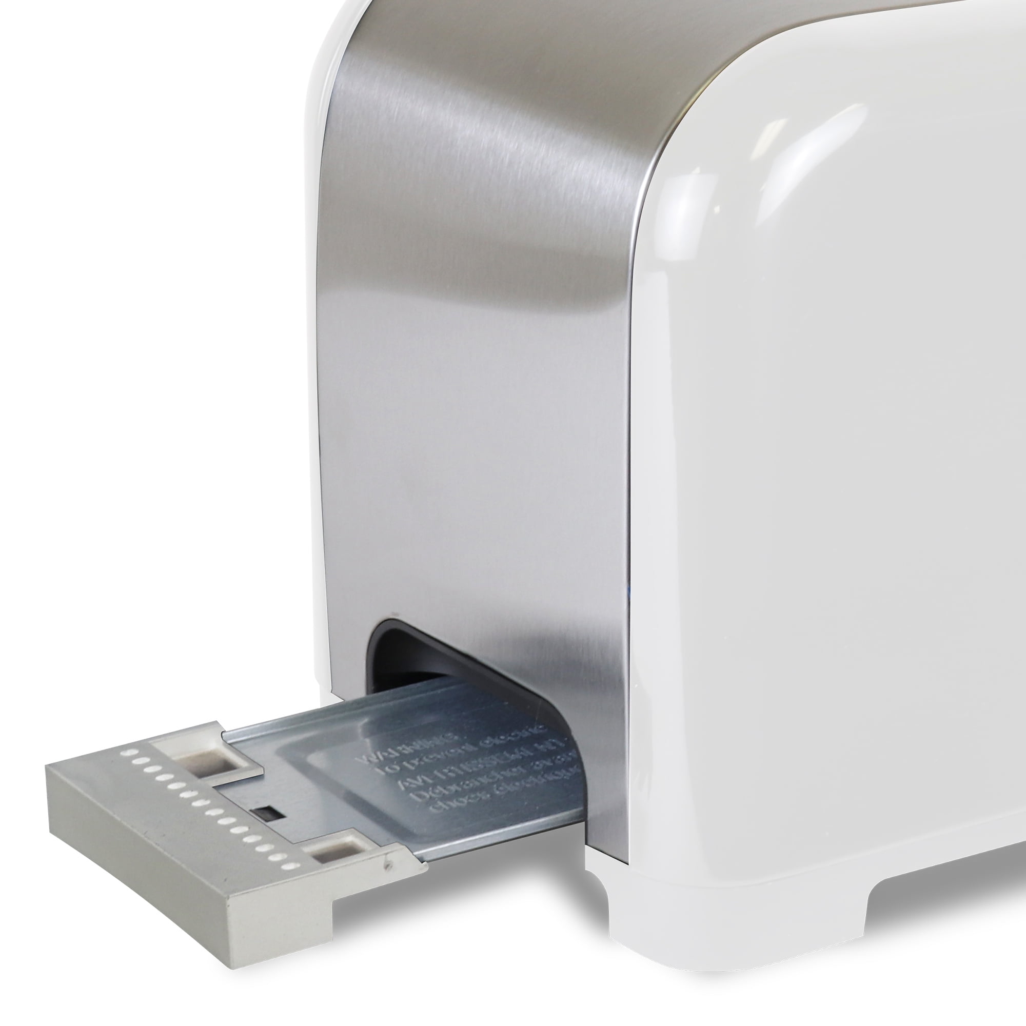 Kenmore 2-Slice White Stainless Steel Toaster, Wide Slot, Bagel/Defrost