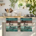 thumbnail image 4 of Vintage Boho Kitchen Towels Set of 1, Farmhouse Retro Teal Brown Wooden Grain Absorbent Dish Towels for Kitchen, Microfiber Hand Towel, Quick Drying Tea Towel for Cleaning Decorative Dishcloths, 4 of 7