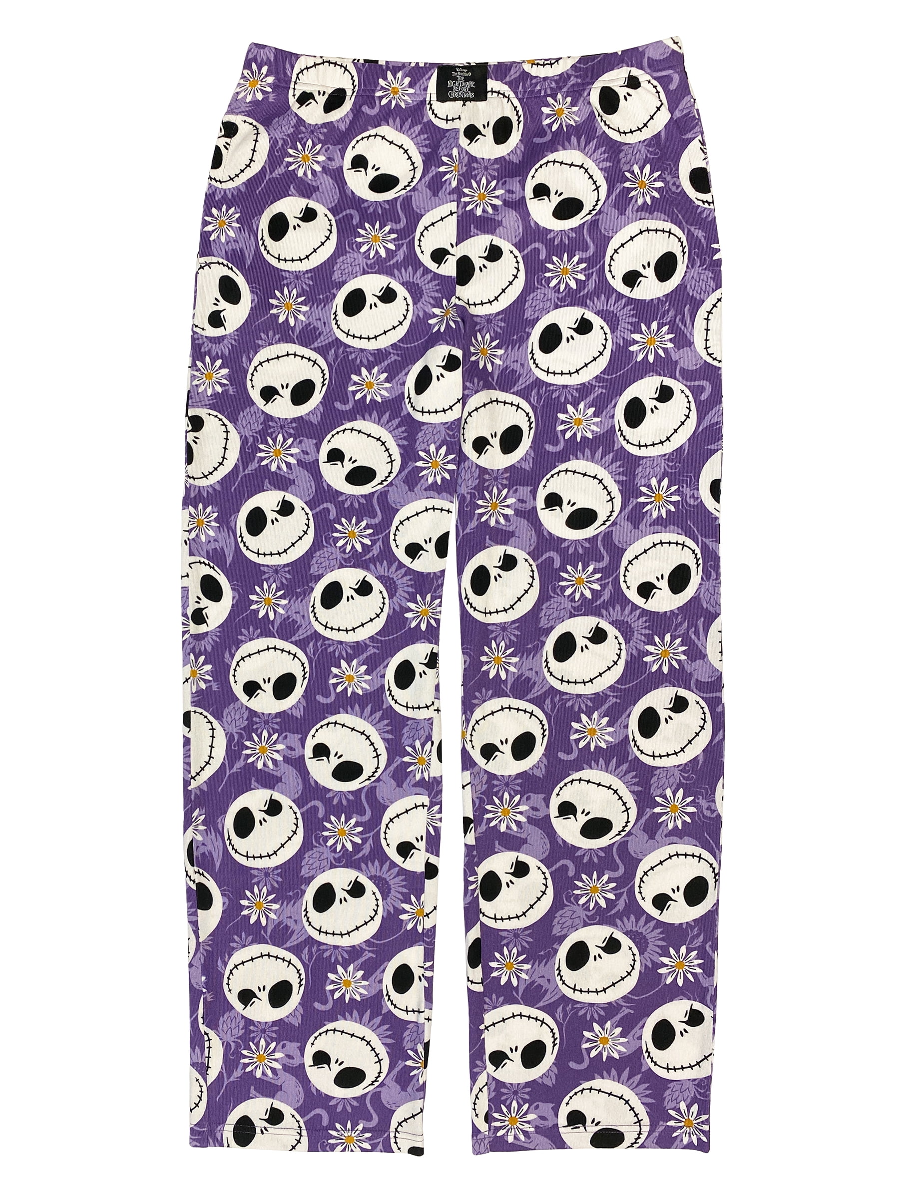 Nightmare Before Christmas Women’s Hacci Knit Wide Leg Sleep Pants, Sizes XS-3X
