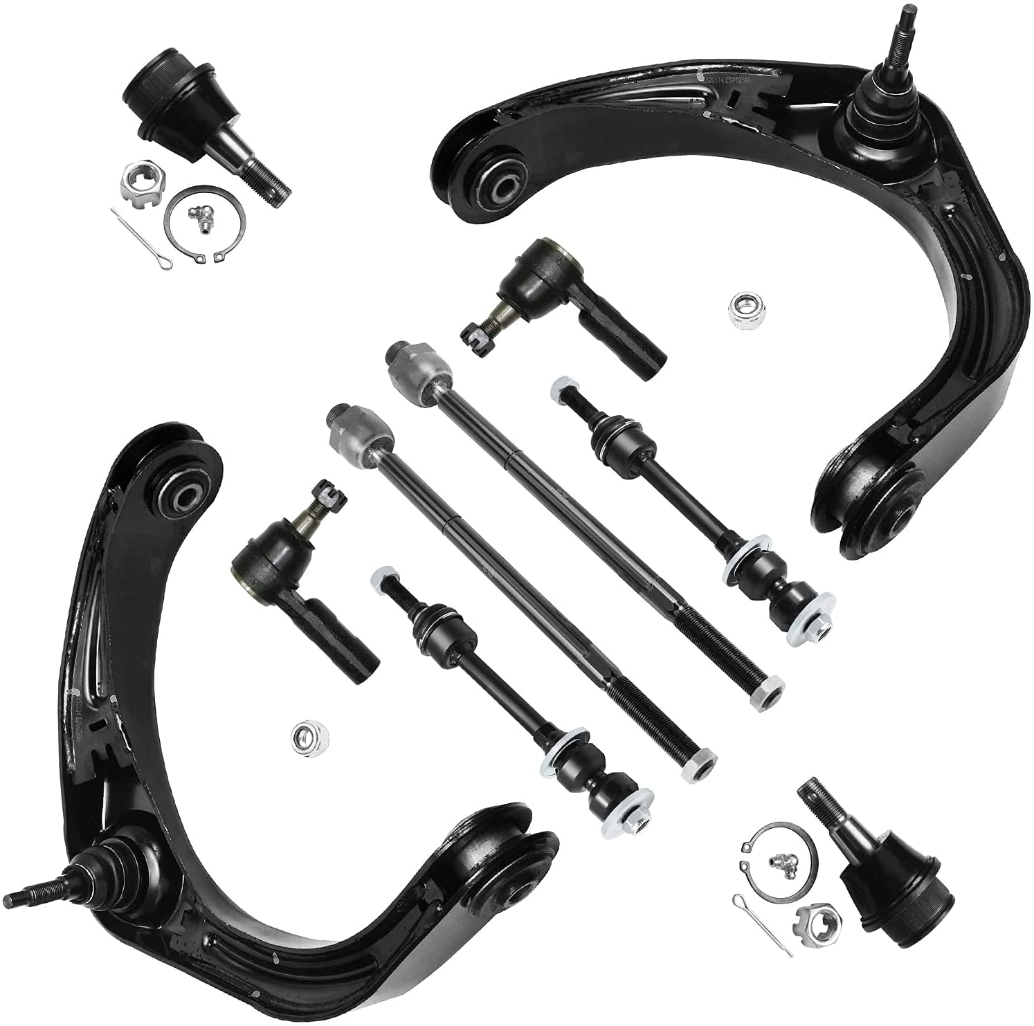 4x4 Front Upper Lower Control Arm Tie Rods Sway Bars for 2006 2007 2008 Ram 1500