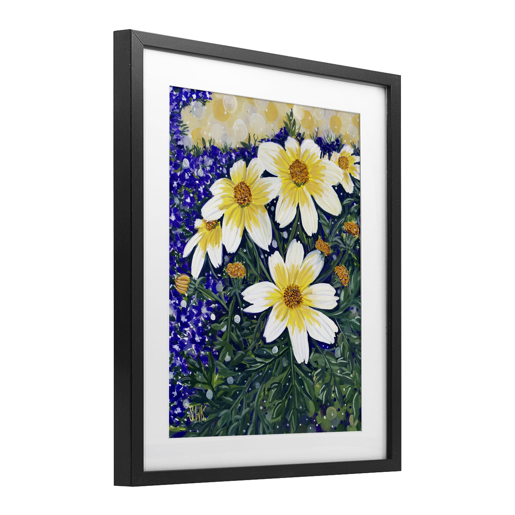 Stupell Industries Summer Garden Cosmos Black Framed Print Under Glass, design by Sarah Waldron Kimball