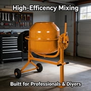 SUGIFT 4.2 Cu Ft 1/2 HP Portable Electric Concrete Cement Mixer with Wheels
