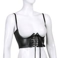 thumbnail image 3 of Mujeres Push Up Bustiers Corsé Underbust Gothic PU Cuero Crop Tops Cintura Corsé M Hugo corsé cinturón, 3 of 10