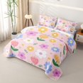 thumbnail image 3 of Erosebridal Cute Spring Bloom Twin Quilt Set,Tulip Daisy Twin Coverlet Set For Girls,2pcs, 3 of 7