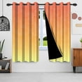 thumbnail image 5 of Nanqianyi Orange Yellow Gradient Blackout Curtain 2 Panels Set, Thermal Insulated Room Darkening Grommet Drapes for Bedroom, 42" W x 84" L, 5 of 8