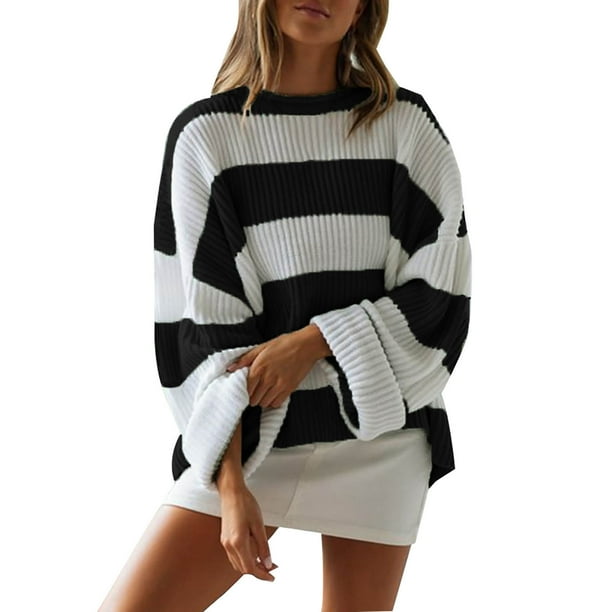 Suéter Dama Gibobby De Punto Manga Larga Cuello Vuelto Otoño Invierno Negro XL