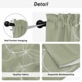 thumbnail image 5 of Sage Green Tier Curtains, Minimalist Abstract Modern White Art Light Filtering Kitchen Curtains, 2Pcs Rod Pocket Half Window Treatments Panels for Sink Cafe Cabinet Camper 27.5x36 Inches, 5 of 9
