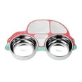 thumbnail image 1 of stanreset Ensemble de Vaisselle en Acier Inoxydable pour Enfants Cuillère Fourchette Design Compartiment en Forme de Voiture Bol Bébé Couverts pour Cuisine Rouge Voiture/bol/amovible, 1 of 7