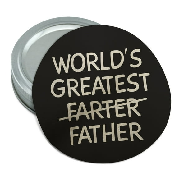 World's Great Farter Father Round Rubber Non-Slip Jar Gripper Lid Opener