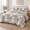 Blush Pink-Queen, variant on Mineral Blue Queen Boho Plaid Patchwork Microfiber Quilt Set