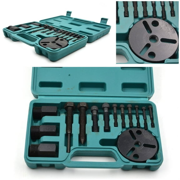 Furulu 14Pcs Car AC R134a Compressor Clutch Sucker Puller Remover Repair Tools Kit