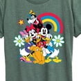 thumbnail image 3 of Disney - Character Group Rainbow Flower - Women's Short Sleeve Graphic T-Shirt, 3 of 5