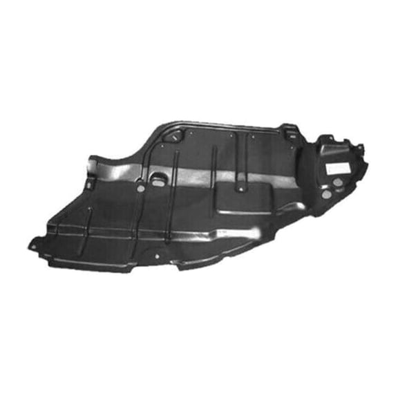 Right Passenger Side Engine Under Cover Plastic Panel - Rivet-on Attachment Type, Black Matte Finish