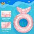 thumbnail image 5 of MoKo Mermaid Pool Floaties for Kids & Adults, Inflatable Swimming Ring Summer Toy, Champagne Pink, 5 of 7