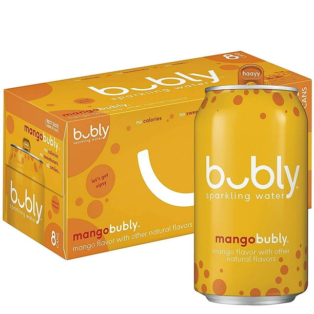 bubly Mango Flavored Sparkling Water, 12 oz, 8 Pack Cans - Walmart Business