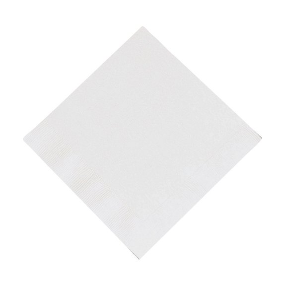 White 12 7/8" Paper Napkins 50 Pc - Party Supplies - 50 Pieces
