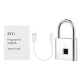 thumbnail image 2 of ikayaa Smart Fingerprint Padlock Rechargeable Keyless 10 Fingerprints Morse Code Emergency Unlocking Easy Operation IP56 Waterproof -theft Padlock Door Luggage Backpack Lock, 2 of 7