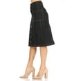 thumbnail image 2 of Fashion2Love Women's Juniors/Plus Size Middle Length Belted Stretch Denim Skirt, 2 of 6