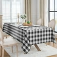 thumbnail image 6 of Gingham Checkered Rectangle Tablecloth - Waterproof Buffalo Plaid Table Cloth Stain Resistant Washable Table Cover for Picnic/Camping/Outdoor - Hunter Green, 60 x 120 Inch, 6 of 6