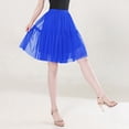 thumbnail image 2 of QHFBli Knee Length Petticoat 50S Vintage Underskirt 26inch Crinoline Petticoat Short, 2 of 4
