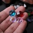 thumbnail image 4 of U8MO 20pcs 14mm Octagon Faceted Crystal Glass Prism Decoration Beads Chandelier Parts-Violet, 4 of 5