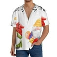 thumbnail image 3 of Honeii 's Summer Gnome for men's short-sleeved button-up collared shirt featuring a pocket, perfect for beach vacations, and travel adventures., 3 of 5