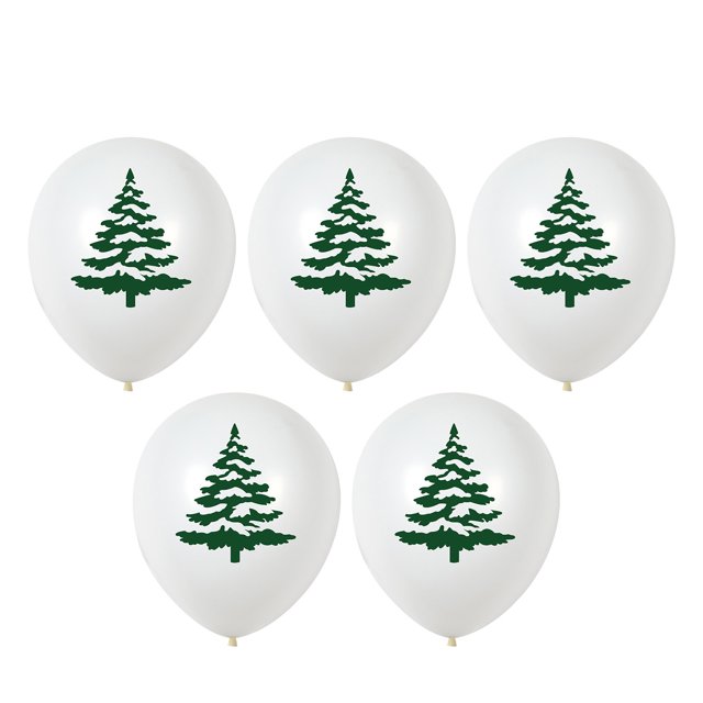 Room Decor Latex Balloons Christmas Home Decoration Christmas Tree Santa Printed Balloons Party Supplies Set Decoration Kit,Balloon Set,Banner Set,Table Decor,Confetti,Party Favors,Event Accessories,