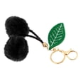 thumbnail image 4 of Colgantes Forma de Cereza Peluda de Piel Artificial para Decoración del Coche/Puerta/Teléfono/Bolsa Juguetes para Niños Negro, 4 of 7